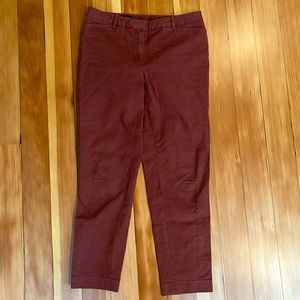 Brooks Brothers ankle length cotton pants 0 rust clay
